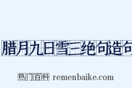 腊月九日雪三绝句造句是什么意思的图片